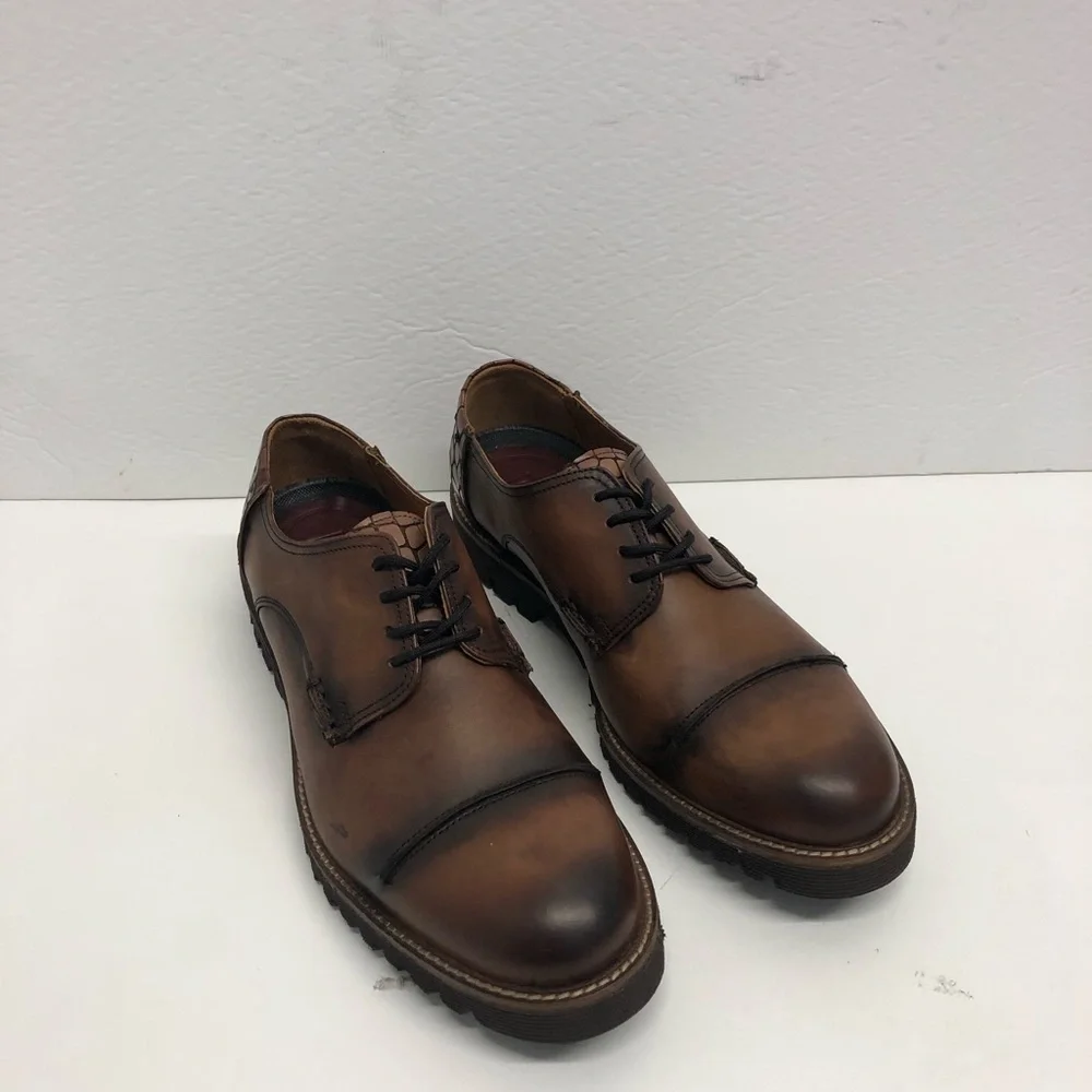 Sabatter shoes leather casual cognac thick sole